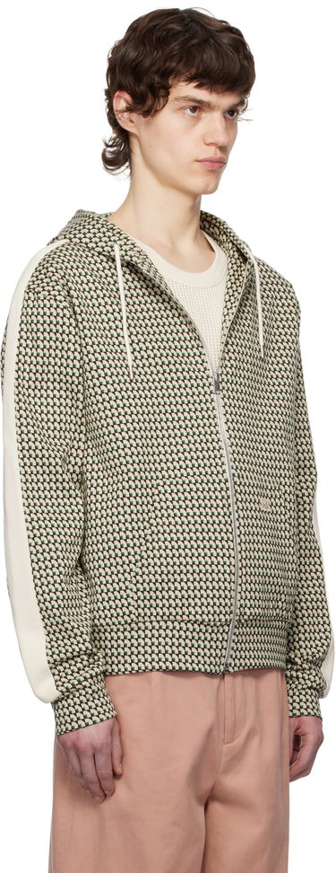 Mikina Wales Bonner Wales Bonner Power Zip Hoodie Béžová | US25JE35-JE22 - 1780 JACQUARD, 1