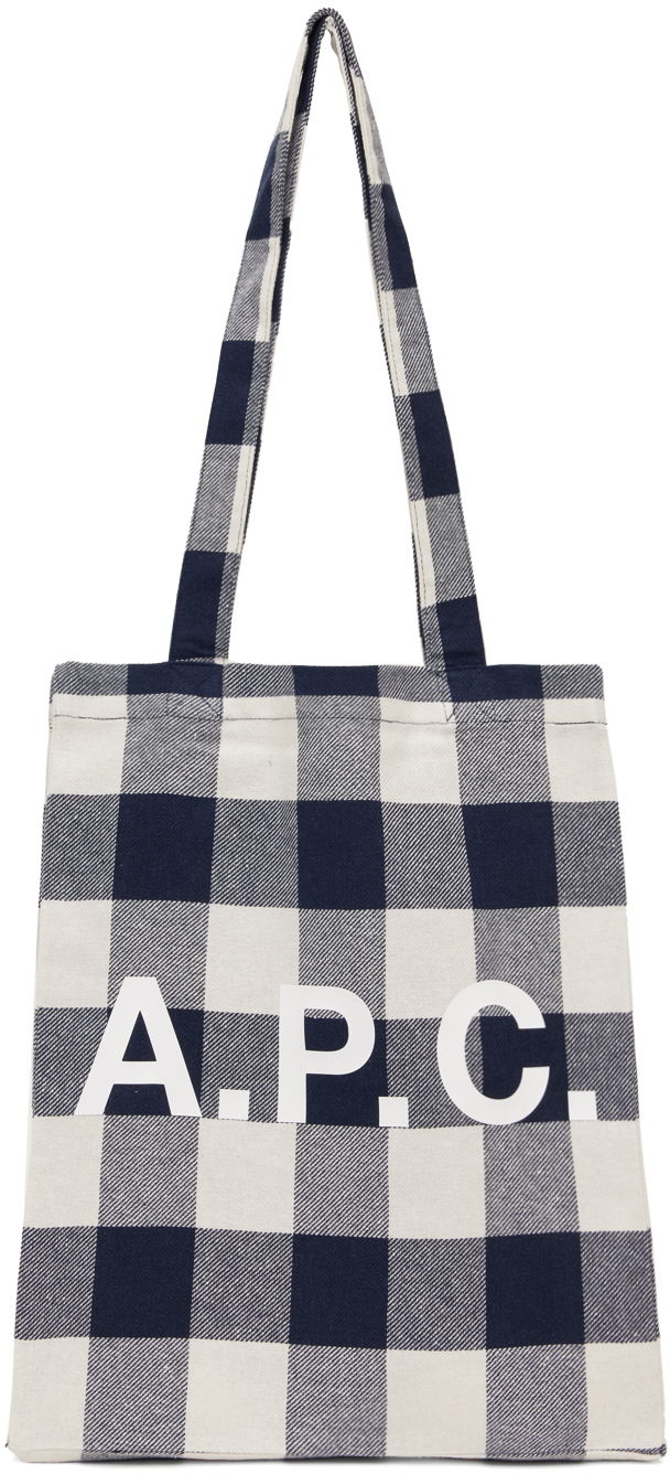 Oblečenie A.P.C. Off-White & Navy Lou Tote Šedá | COGZX-M61442, 0