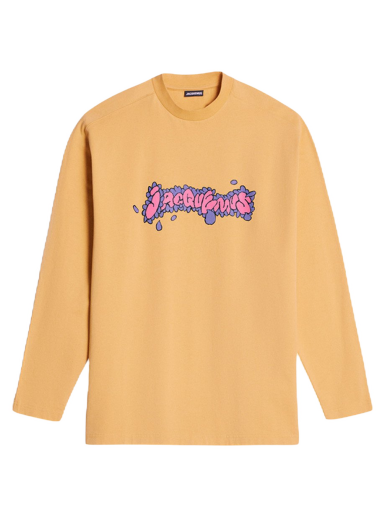 Tričko Jacquemus Le Desenho Manches Longues Daisy Logo Long Oranžová | 235JS122-2003-2AL