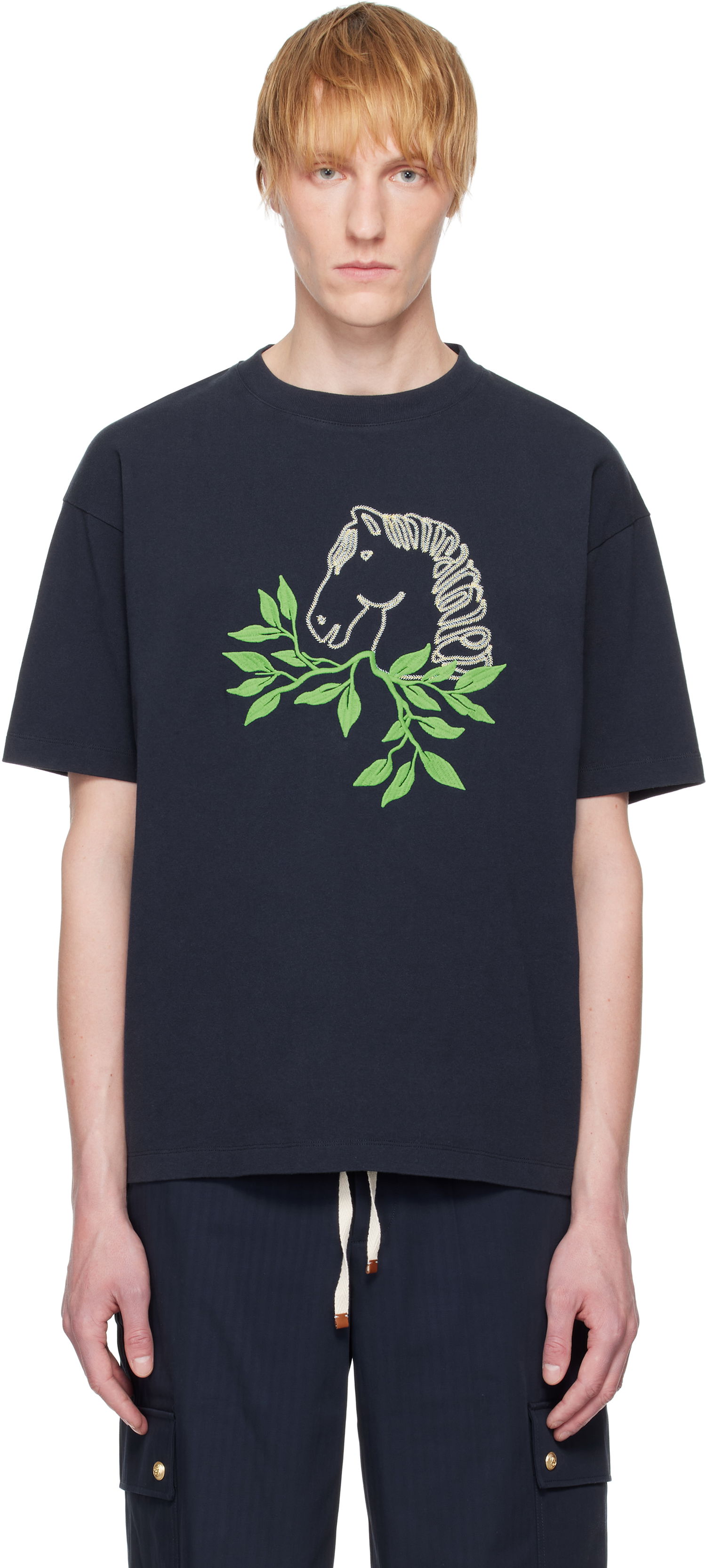 Tričko Drôle de Monsieur Drole de Monsieur 'Le T-Shirt Polo' T-Shirt Navy | G-TS244-CO134-NY, 0