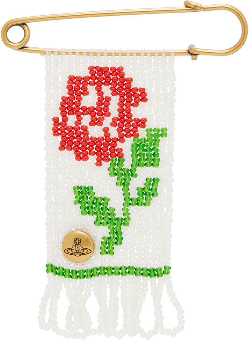 Spona Vivienne Westwood Vivienne Westwood Rose Beaded Charm Brooch Rôznofarebný | 8203012OU-PT000U-
