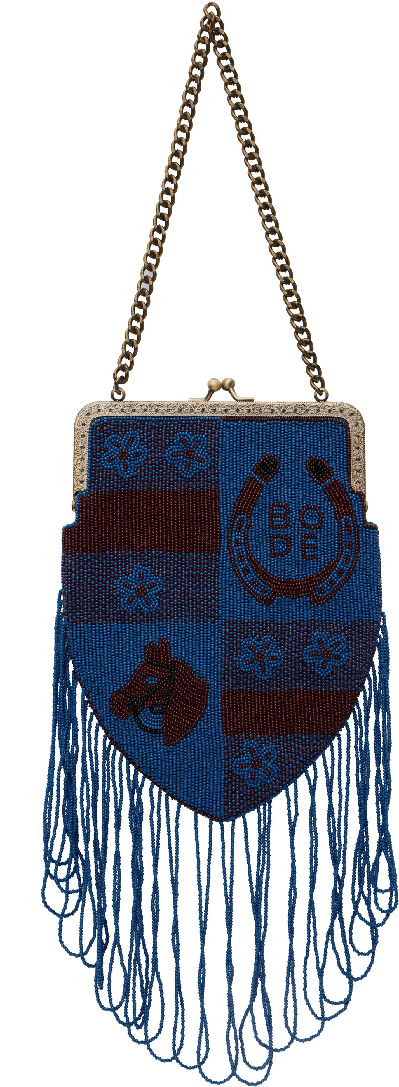 Kabelka Bode Bode Capri Beaded Fringe Bag Modrá | WRS25AC004, 0
