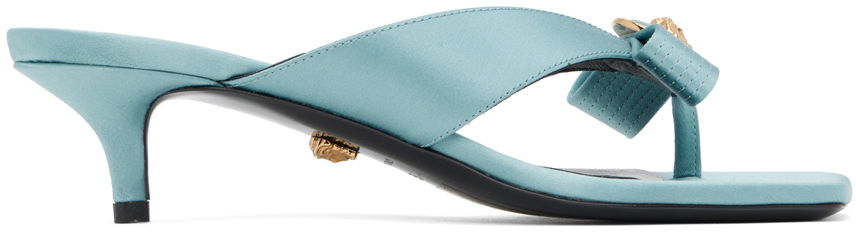 Versace Gianni Ribbon Low Satin Mules