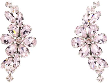 Náušnice Simone Rocha Simone Rocha Floral Crystal Half Moon Earrings Ružová | ERG503 0903, 0