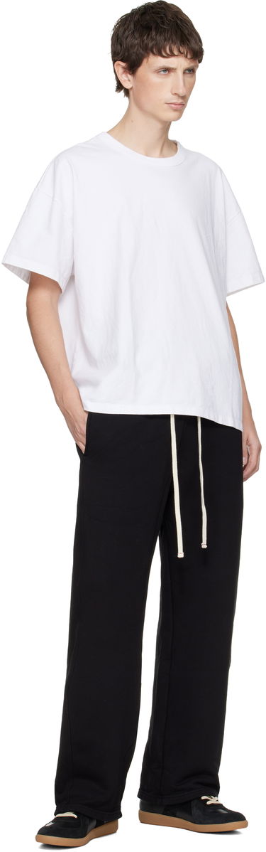 Tričko LES TIEN Lightweight Binded Neck Oversized T-shirt Biela | HV-2092, 3