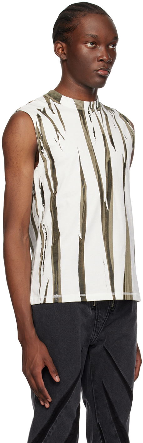 Tielko Dion Lee Fang Print Sleeveless Top Biela | C3142P23, 1
