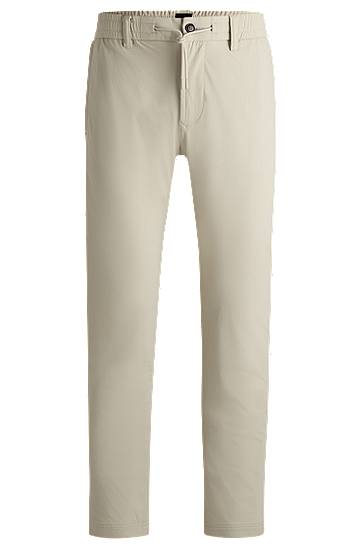 Nohavice BOSS Tapered-Fit Technical-Stretch Chinos Béžová | 50519228