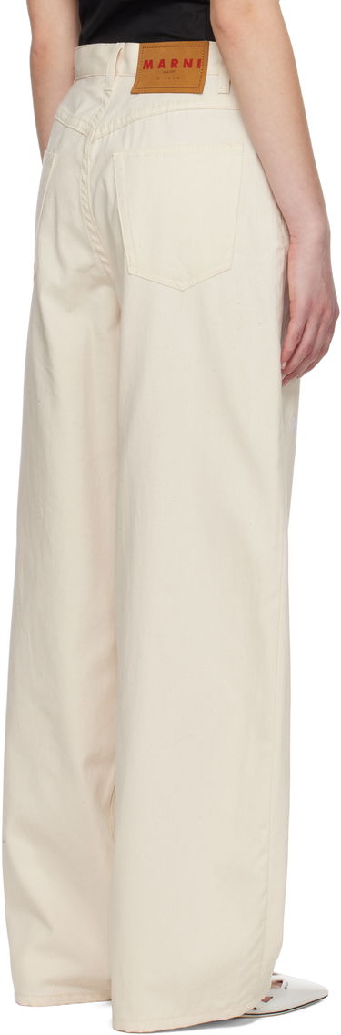 Džínsy Marni Marni Embroidered Denim Jeans Béžová | PAJD0586S0 USCX58, 2