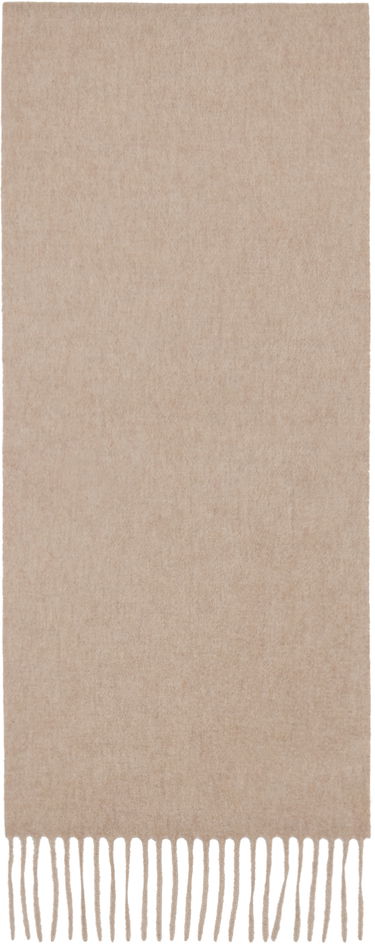 Šál Max Mara Cashmere Scarf with Fringe Béžová | 2424546311600, 1