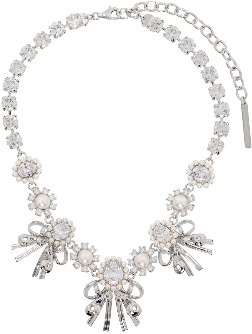 Náhrdelník SHUSHU/TONG SHUSHU/TONG Curly Hair Sunflower Diamond Chain Necklace Metalická | 24724SLV00NN, 0