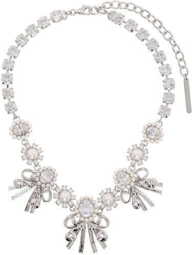 Náhrdelník SHUSHU/TONG SHUSHU/TONG Curly Hair Sunflower Diamond Chain Necklace Metalická | 24724SLV00NN, 0
