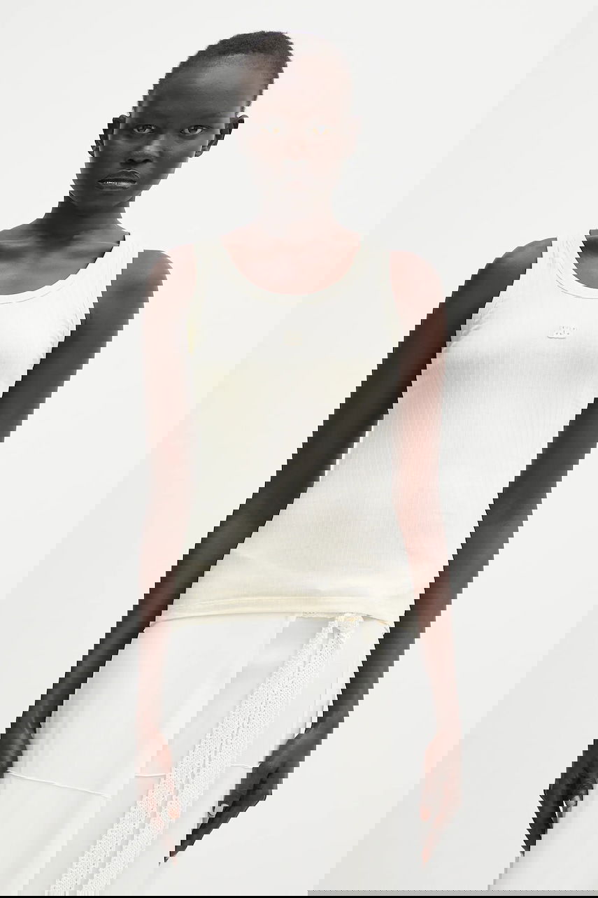 Tielko Wales Bonner Wales Bonner Groove Ribbed Tank Top Biela | WS25JE42.JE23.099, 0