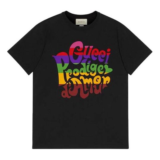 Tričko Gucci Print Round Neck T-Shirt Čierna | 548334-XJDAM-1082, 0