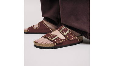 Tenisky a topánky Birkenstock Arizona Rivet Suede Leather Regular Fit Sandals Vínová | 1030329, 6