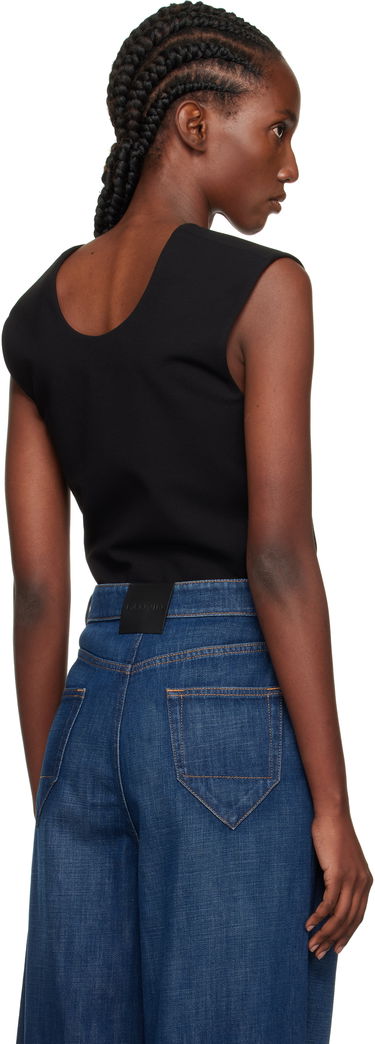 Tielko LANVIN Lanvin Jersey Plunging Neckline Top Čierna | RW-TO0006-6109-E25, 2