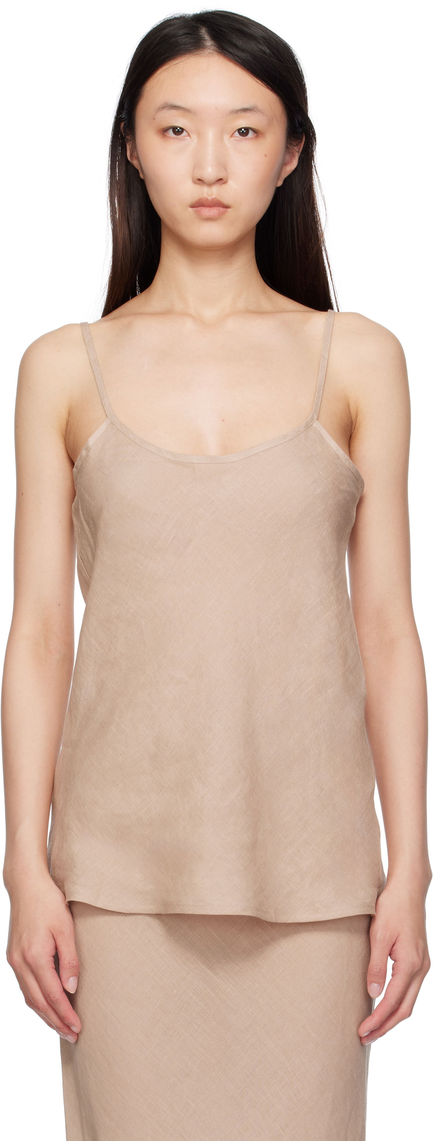 Tielko Baserange Baserange Dydine Linen Camisole Béžová | TODY-LI-SU25, 0