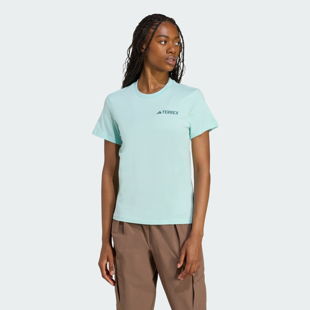 Tričko adidas Performance Terrex Graphic T-Shirt Tyrkysová | JW3563, 0