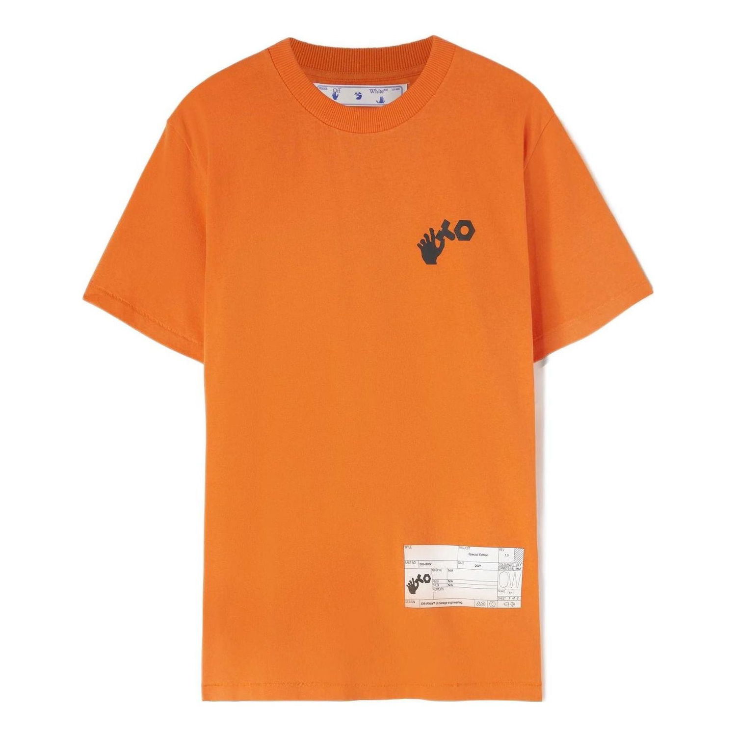 Tričko Off-White Off-White x Teenage Engineering Crossover SS22 Logo T-Shirt Oranžová | OMAA027T22JER0012001, 0