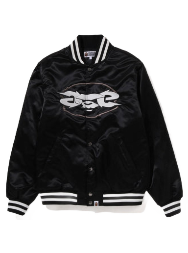 Bunda BAPE Ape Relaxed Fit Nylon Varsity Jacket Čierna | 1I80-141-002