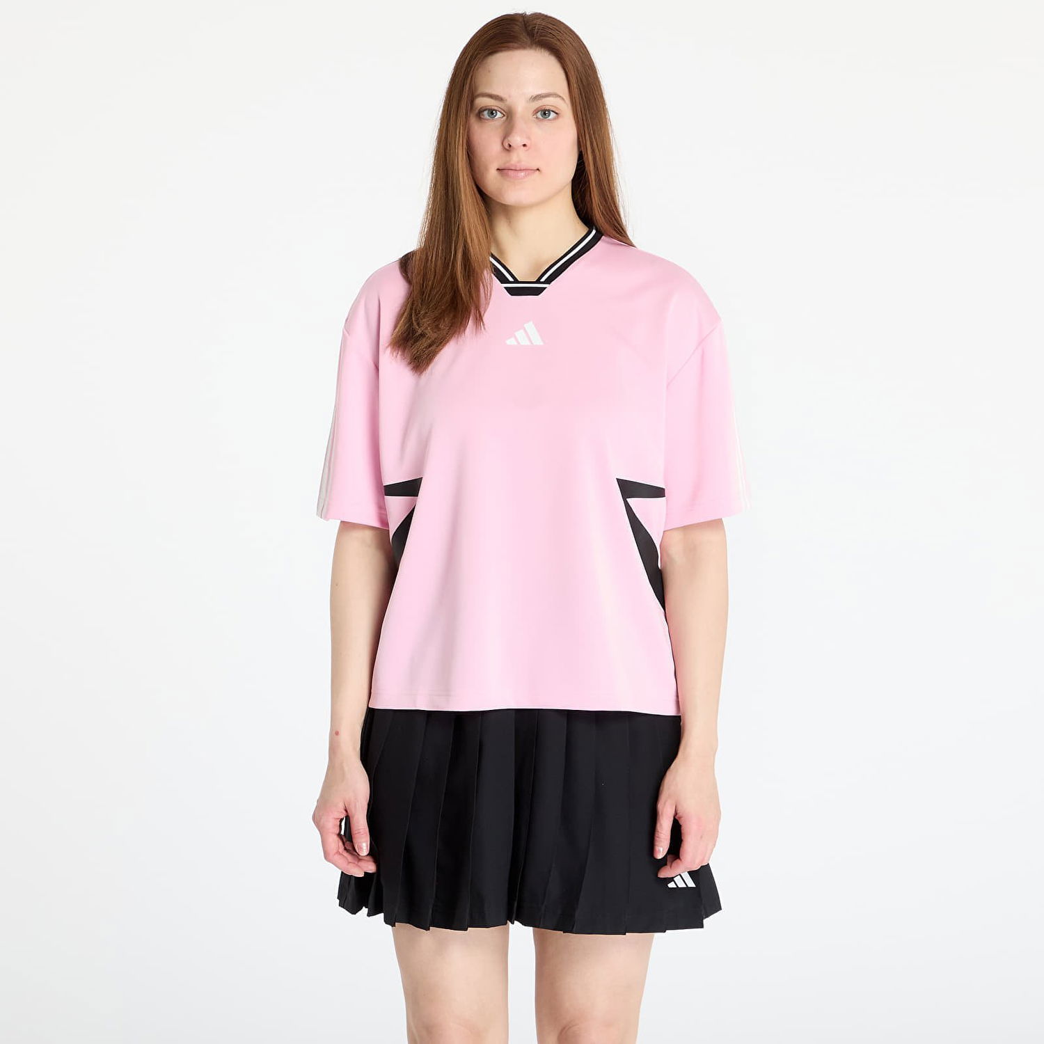 Dres adidas Originals Adidas Tiro Cut 3 Stripes Color Block Boyfriend T-Shirt Ružová | JG4060, 0
