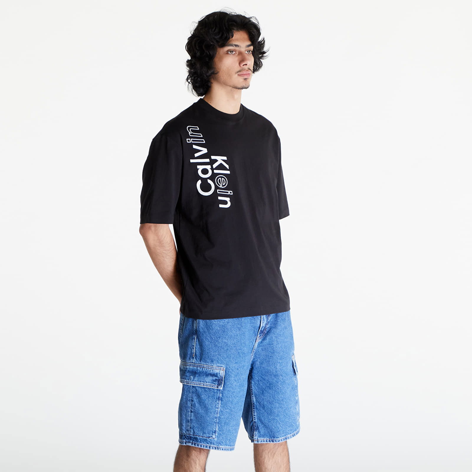 Jeans Blocking Graphic Short Sleeve