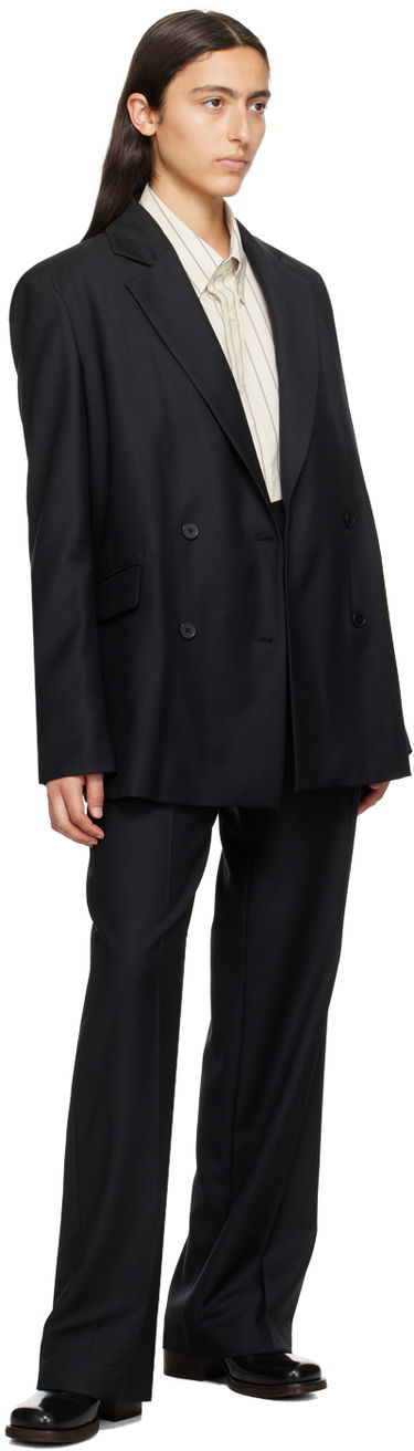 Bunda Loulou de Saison Loulou de Saison Donau Double-Breasted Blazer Čierna | NEW DONAU, 3