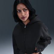 Full-Zip Hoodie Modal Polyester