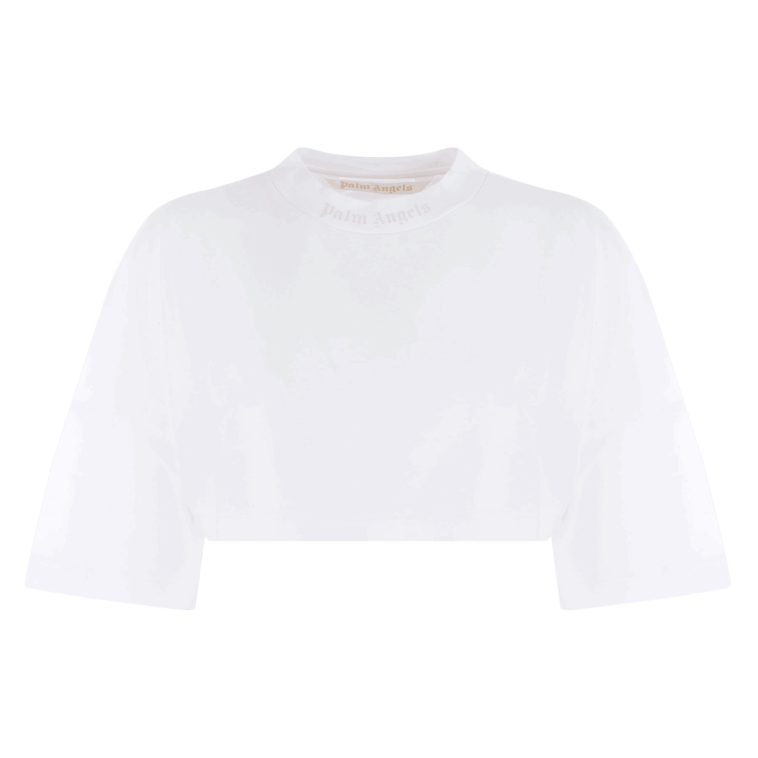 Crop Top Palm Angels Classic Over Logo Cropped T-Shirt Biela | PWAA054F22JER0010101, 0