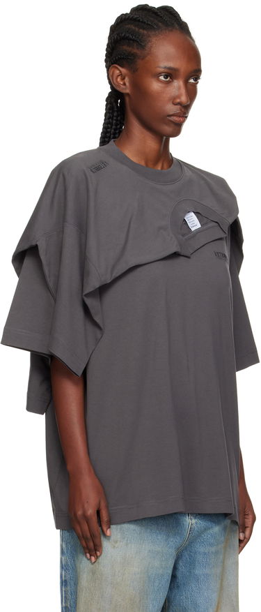Tričko VETEMENTS VETEMENTS Double Layered T-Shirt Šedá | UH76TR400M, 1