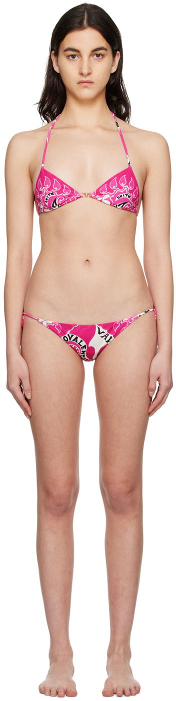 Plavky Valentino Self-Tie Bikini Ružová | 2B3UIA057AY, 0