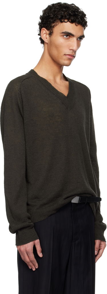 Sveter OUR LEGACY OUR LEGACY Rue V-Neck Sweater Zelené | M2253RNG, 1