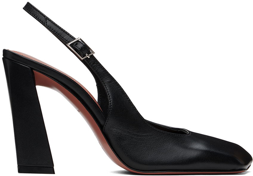 Tenisky a topánky Amina Muaddi Amina Muaddi Sling Heels Čierna | CHARLOTTE SLING BLOCK NAPPA, 0