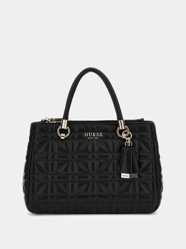 Kabelka GUESS Assia Quilted Handbag Čierna | HWQG8499060