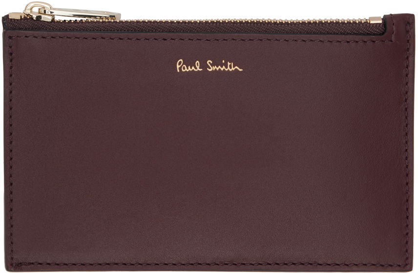 Peňaženka Paul Smith Paul Smith Leather Zip Card Holder Vínová | M1A-6136-BMULTI-28-0, 0