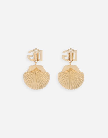 Náušnice Dolce & Gabbana Rhinestone-Detailed Shell Earrings Metalická | WEQ6A5W1111ZOO00, 2