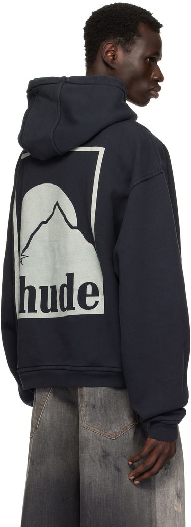 Mikina Rhude Rhude Moonlight Badge Hoodie Navy | RHPS25HO05012, 2