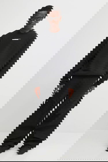 Cargo nohavice HELIOT EMIL Cotton Wide-Leg Cargo Trousers with Side Straps Čierna | PREAW25.M.10.160.BLK01., 5