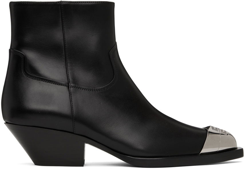Oblečenie Givenchy Givenchy Western Leather Ankle Boots Čierna | BE604KE22S001, 0