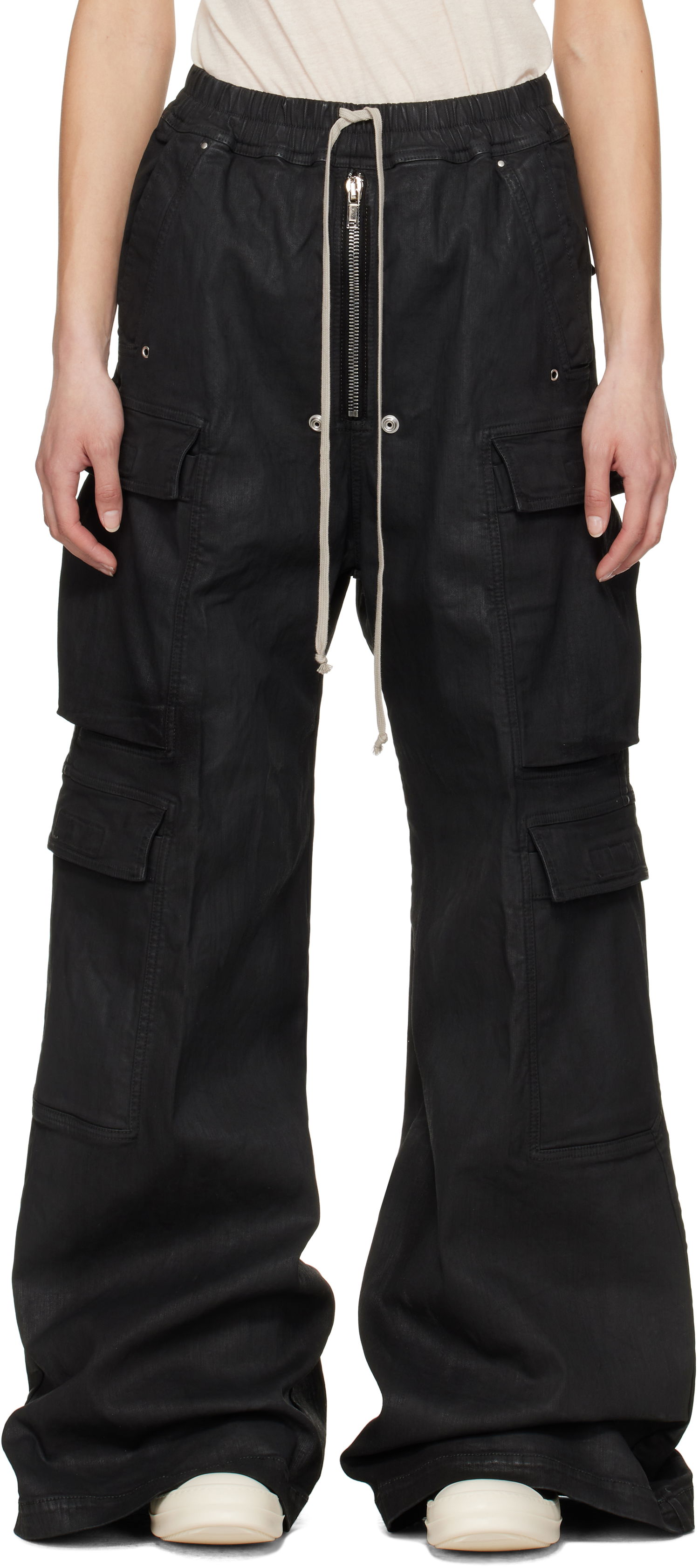 Cargo nohavice Rick Owens Rick Owens DRKSHDW Hollywood Double Cargo Jumbo Belas Pants Čierna | DS01E3324 SBW, 0