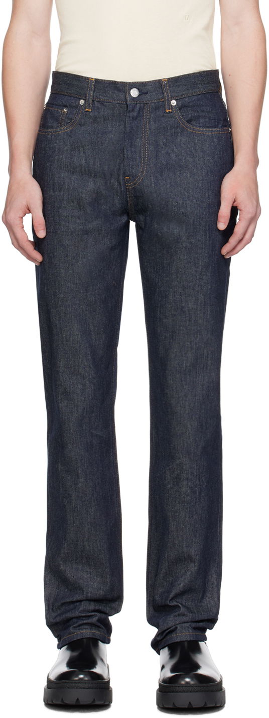 Džínsy Helmut Lang Slim Jeans Navy | O02DM202, 0