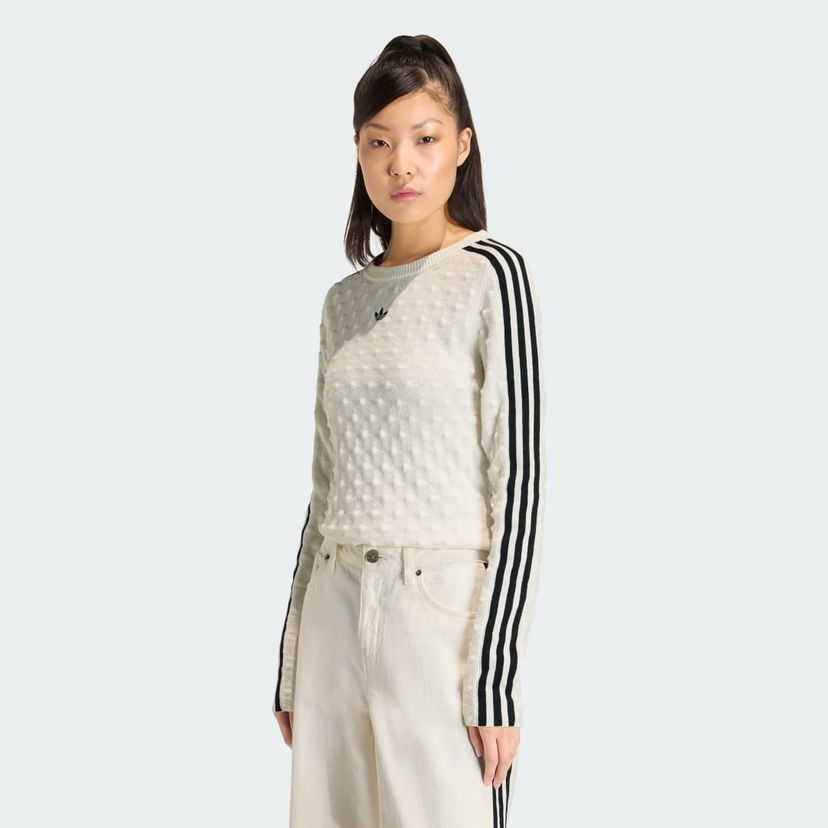 Sveter adidas Performance ORIGINALS Slim Spike Knit Sweater Biela | KS6461