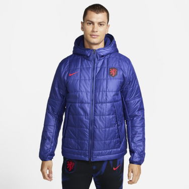 Prešívaná bunda Nike Netherlands Hooded Fleece-Lined Jacket Modrá | DH4916-455, 3
