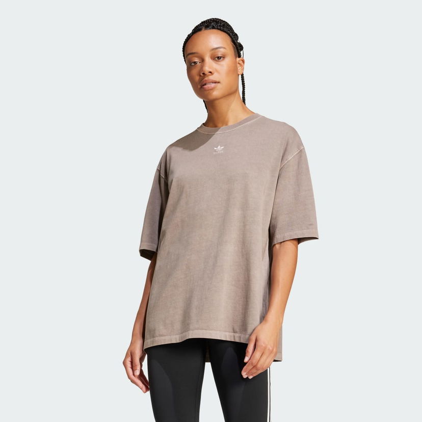 Tričko adidas Performance Essentials Oversized T-Shirt Hnedá | JD5347