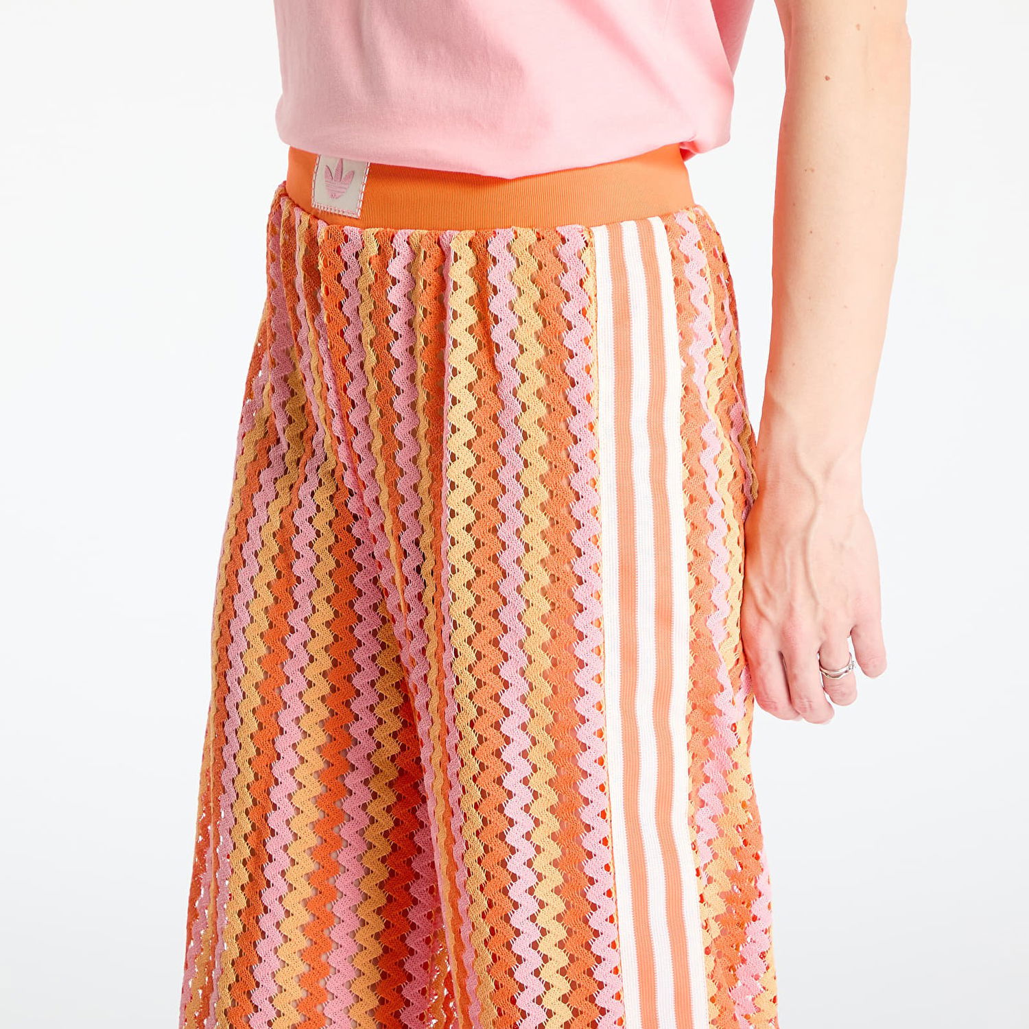 Nohavice adidas Originals Summer Glow Firebird Wide Leg Pants Oranžová | KC0759, 1