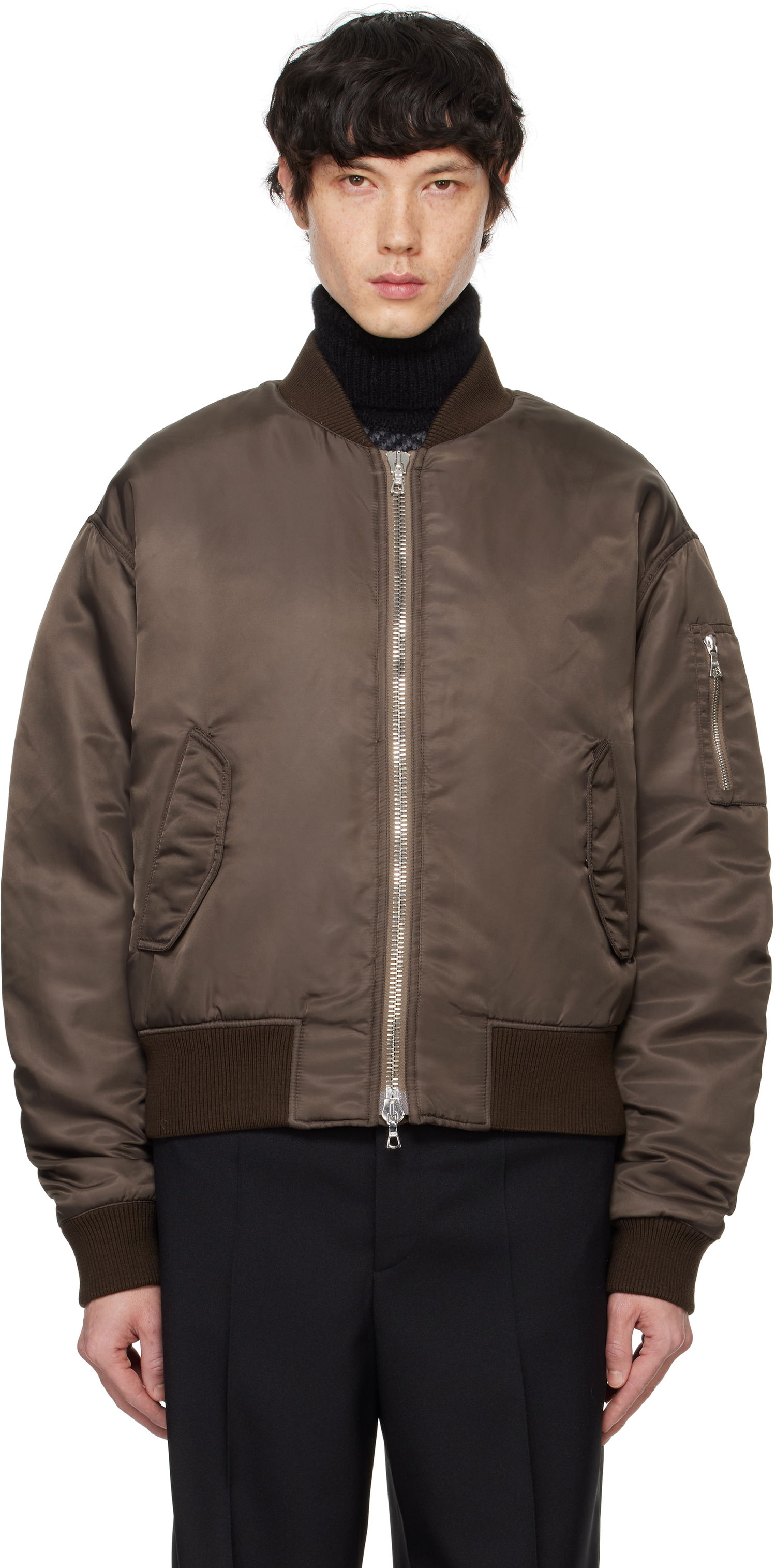 Bomber bunda Officine Générale Juno Bomber Jacket Hnedá | W24MOTW600, 0