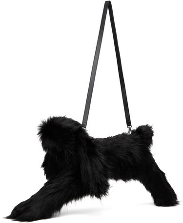Taška cez rameno Simone Rocha Simone Rocha Faux Fur Hare Crossbody Bag Čierna | BAG197B 0815, 2