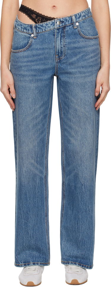 Džínsy Alexander Wang Pre-Styled Denim Jeans Modrá | 4DC1254612, 0