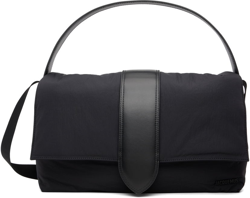 Taška cez rameno Jacquemus La Croisière 'The Bambino messenger' Nylon and Leather Bag Čierna | 25EBAM00372BW00424