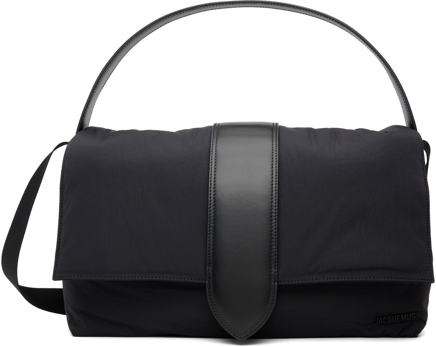 Taška cez rameno Jacquemus La Croisière 'The Bambino messenger' Nylon and Leather Bag Čierna | 25EBAM00372BW00424, 0