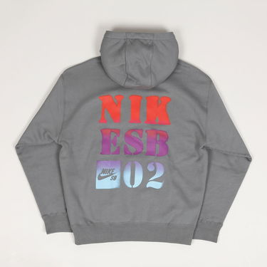 Mikina Nike SB Stencil Hoodie Smoke Šedá | FQ2194-084, 3